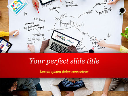 Commercieel Team Bij Project Planning PowerPoint Template, PowerPoint-sjabloon, 15005, Business Concepten — PoweredTemplate.com