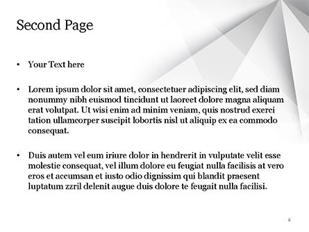 Witte Veelhoekige Geometrische Achtergrond PowerPoint Template, Dia 2, 15006, Abstract/Textuur — PoweredTemplate.com