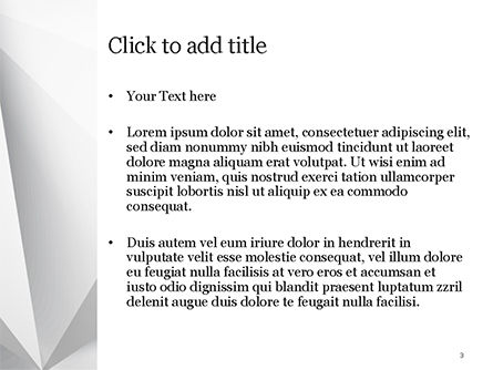 Witte Veelhoekige Geometrische Achtergrond PowerPoint Template, Dia 3, 15006, Abstract/Textuur — PoweredTemplate.com