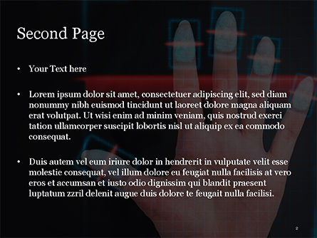 Fingerprint Scanning PowerPoint Template, Slide 2, 15008, Technology and Science — PoweredTemplate.com