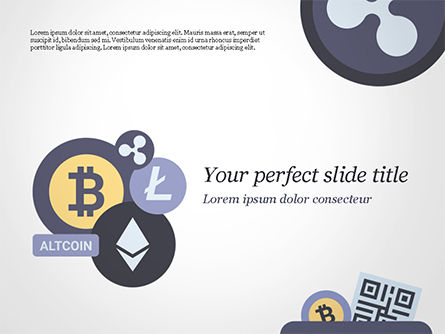 Cryptocurrency Coins PowerPoint Template, PowerPoint Template, 15009, Technology and Science — PoweredTemplate.com