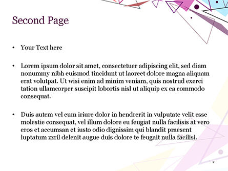 Modèle PowerPoint de triangles colorés pastels, Diapositive 2, 15011, Abstrait / Textures — PoweredTemplate.com
