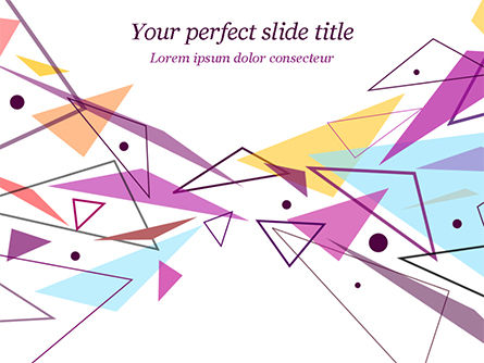 Modèle PowerPoint de triangles colorés pastels, Gratuit Modele PowerPoint, 15011, Abstrait / Textures — PoweredTemplate.com