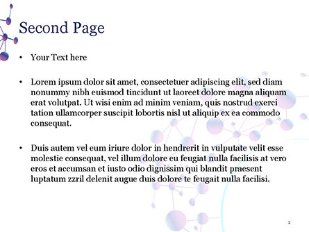 抽象的な紫色の分子構造 - PowerPointテンプレート, スライド 2, 15020, 抽象／テクスチャ — PoweredTemplate.com