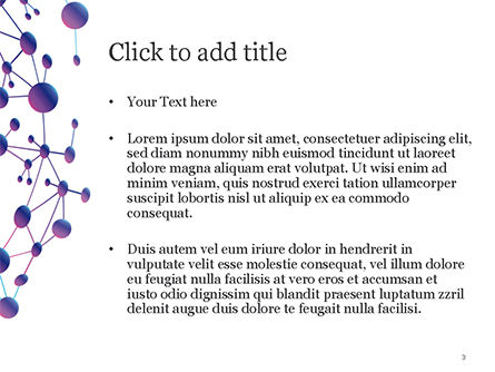 Plantilla de PowerPoint - estructura molecular púrpura abstracta, Diapositiva 3, 15020, Abstracto / Texturas — PoweredTemplate.com