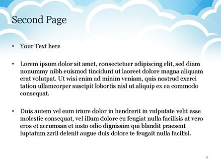 파워포인트 템플릿 - 구름 위로, 슬라이드 2, 15024, 자연 및 환경 — PoweredTemplate.com