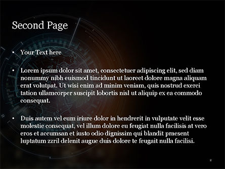 Luminous Digital Globe PowerPoint Template, Slide 2, 15026, Technology and Science — PoweredTemplate.com