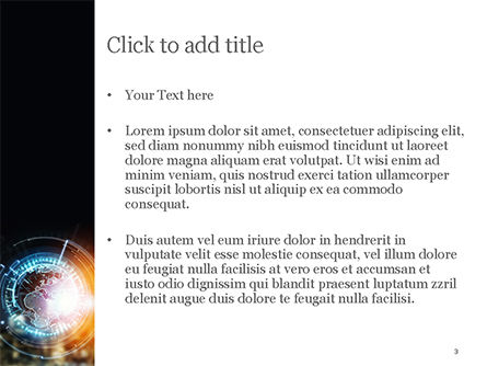 Luminous Digital Globe PowerPoint Template, Slide 3, 15026, Technology and Science — PoweredTemplate.com
