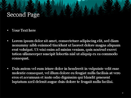 Mountain Forest PowerPoint Template, Slide 2, 15031, Nature & Environment — PoweredTemplate.com