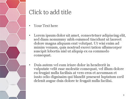 Modèle PowerPoint de nids d'abeilles colorés abstraits, Diapositive 3, 15032, Abstrait / Textures — PoweredTemplate.com