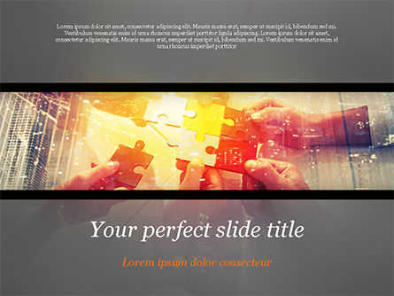 Hands Putting Puzzle Piece Together PowerPoint Template, Free PowerPoint Template, 15033, Business Concepts — PoweredTemplate.com
