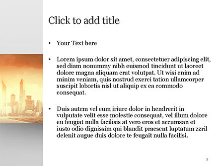 都市のスカイライン写真 - PowerPointテンプレート, スライド 3, 15035, 建設 — PoweredTemplate.com