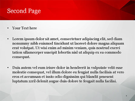 Modèle PowerPoint de triangles gris avec ligne rouge, Diapositive 2, 15040, Abstrait / Textures — PoweredTemplate.com