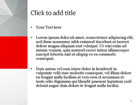 赤い線の灰色の三角形 - PowerPointテンプレート, スライド 3, 15040, 抽象／テクスチャ — PoweredTemplate.com