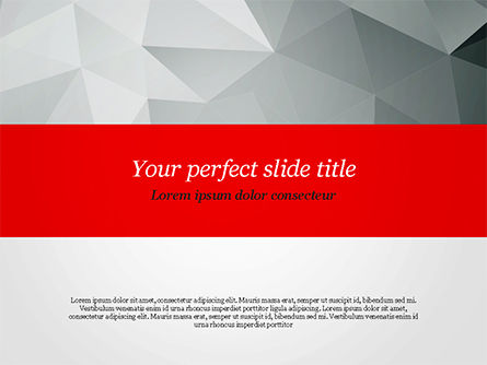 赤い線の灰色の三角形 - PowerPointテンプレート, 無料 PowerPointテンプレート, 15040, 抽象／テクスチャ — PoweredTemplate.com