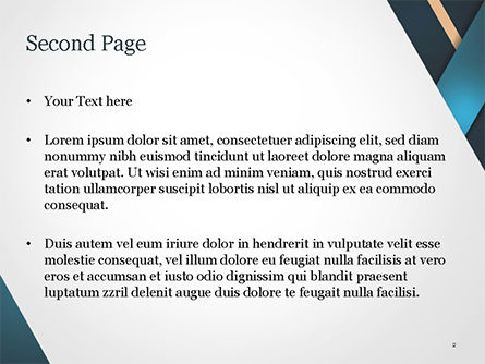 Modèle PowerPoint de résumé historique de papier origami bleu foncé, Diapositive 2, 15045, Abstrait / Textures — PoweredTemplate.com