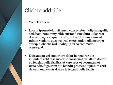 深蓝色折纸纸的抽象背景PowerPoint模板, 幻灯片 3, 15045, 抽象/纹理 — PoweredTemplate.com