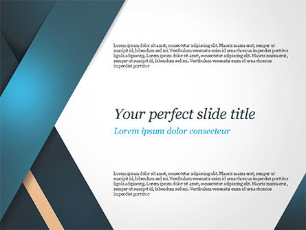 Plantilla de PowerPoint - fondo abstracto de papel de origami azul oscuro, Plantilla de PowerPoint, 15045, Abstracto / Texturas — PoweredTemplate.com