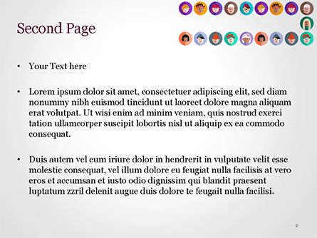 Modello PowerPoint - Icone di avatar in design piatto, Slide 2, 15055, Persone — PoweredTemplate.com