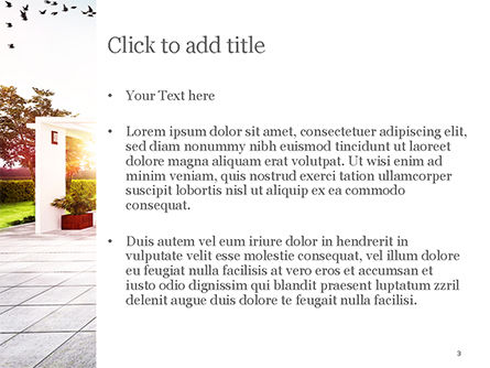 Stylish Modern Home PowerPoint Template, Slide 3, 15056, Construction — PoweredTemplate.com