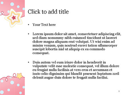 파워포인트 템플릿 - 핑크 인사말 카드, 슬라이드 3, 15067, 휴가/특별 행사 — PoweredTemplate.com
