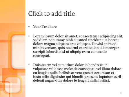 与橙色框架的白色正方形PowerPoint模板, 幻灯片 3, 15070, 抽象/纹理 — PoweredTemplate.com