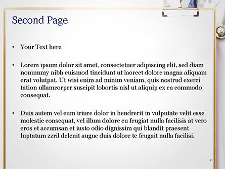 Templat PowerPoint Dokter Dengan Clipboard, Slide 2, 15077, Medis — PoweredTemplate.com