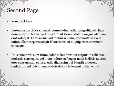 Templat PowerPoint Perbatasan Dengan Tracery Tipis, Slide 2, 15085, Abstrak/Tekstur — PoweredTemplate.com