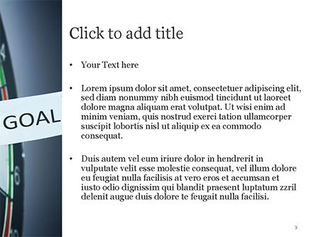 Dart with Goal Text PowerPoint Template, Slide 3, 15089, Business Concepts — PoweredTemplate.com