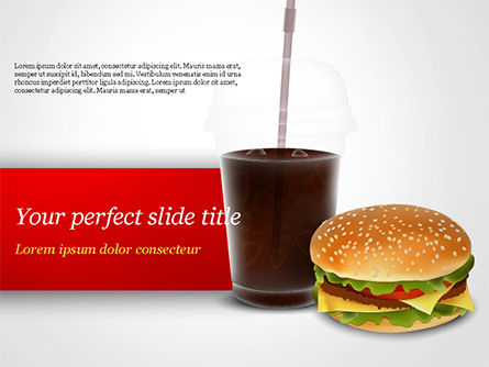 Fast Food Illustration PowerPoint Template, Free PowerPoint Template, 15095, Food & Beverage — PoweredTemplate.com