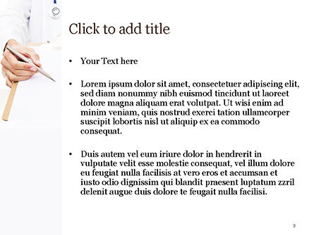 Templat PowerPoint Terapis Dengan Clipboard, Slide 3, 15107, Medis — PoweredTemplate.com