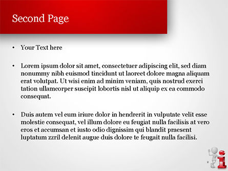 手紙の隣に立っている3d人 - PowerPointテンプレート, スライド 2, 15109, 3D — PoweredTemplate.com