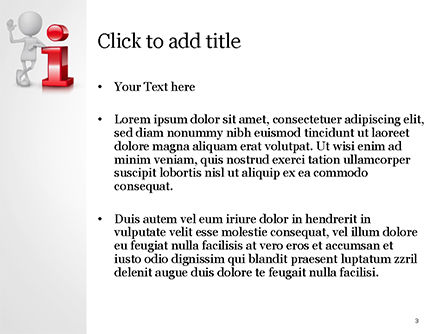 Modèle PowerPoint de 3d personne debout à côté de la lettre, Diapositive 3, 15109, 3D — PoweredTemplate.com