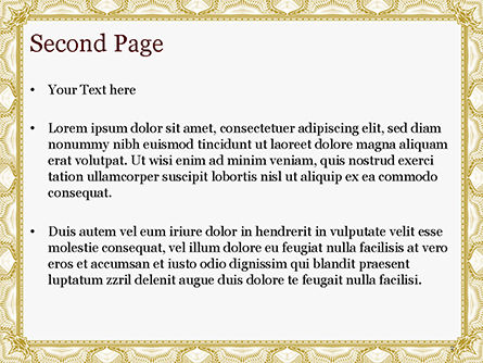 Templat PowerPoint Sertifikat Dengan Pola Berliku, Slide 2, 15131, Abstrak/Tekstur — PoweredTemplate.com