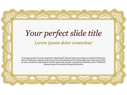 Certificate with Sinuous Pattern PowerPoint Template, Free PowerPoint Template, 15131, Abstract/Textures — PoweredTemplate.com