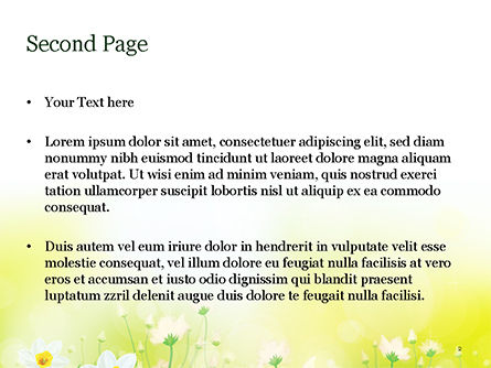 Daffodils PowerPoint Template, Slide 2, 15138, Nature & Environment — PoweredTemplate.com