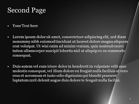Black Layers and Ray of Light PowerPoint Template, Slide 2, 15141, Abstract/Textures — PoweredTemplate.com