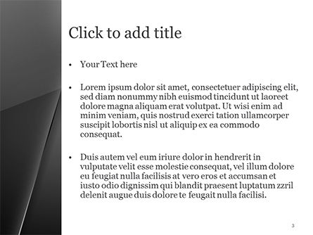 Black Layers and Ray of Light PowerPoint Template, Slide 3, 15141, Abstract/Textures — PoweredTemplate.com