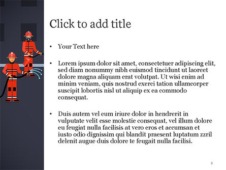 Modèle PowerPoint de illustration d'extinction d'incendie, Diapositive 3, 15148, Carrière / Industrie — PoweredTemplate.com
