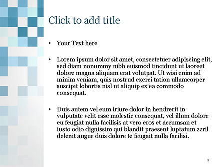 抽象的な青色のピクセル - PowerPointテンプレート, スライド 3, 15169, 抽象／テクスチャ — PoweredTemplate.com