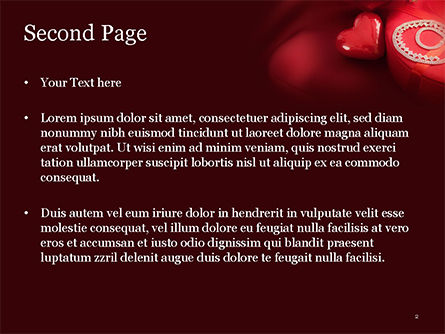 Modèle PowerPoint de coeur de massepain, Diapositive 2, 15176, Fêtes / Grandes occasions — PoweredTemplate.com