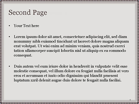 Templat PowerPoint Bingkai Bergaya Klasik, Slide 2, 15190, Abstrak/Tekstur — PoweredTemplate.com