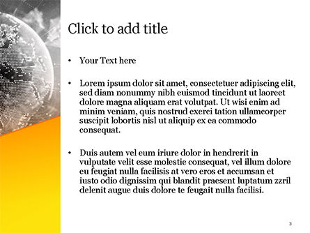 Dark Digital Globe PowerPoint Template, Slide 3, 15197, Technology and Science — PoweredTemplate.com