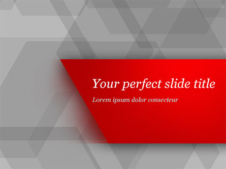 在灰色背景的红色条纹PowerPoint模板, 免费 PowerPoint模板, 15200, 抽象/纹理 — PoweredTemplate.com