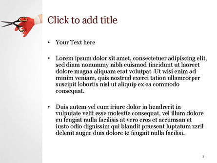 Modèle PowerPoint de main dans le gant en tenant des ciseaux, Diapositive 3, 15203, Carrière / Industrie — PoweredTemplate.com