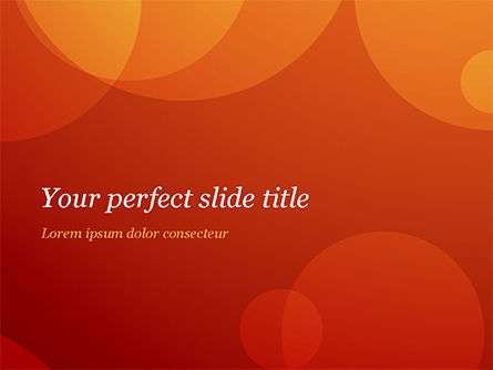 与透明圈子的橙色背景PowerPoint模板, PowerPoint模板, 15206, 抽象/纹理 — PoweredTemplate.com