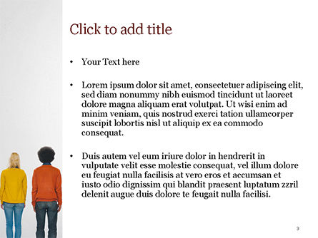 Modello PowerPoint - Vista posteriore del gruppo multietnico di persone, Slide 3, 15221, Persone — PoweredTemplate.com