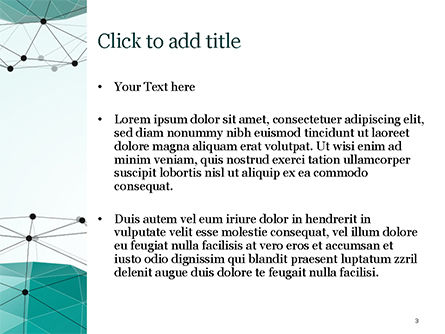 Netzwerk um sphäre abstrakt PowerPoint Vorlage, Folie 3, 15224, Abstrakt/Texturen — PoweredTemplate.com