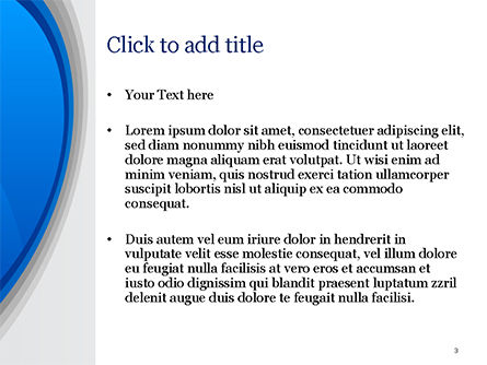抽象的な青い半円 - PowerPointテンプレート, スライド 3, 15226, 抽象／テクスチャ — PoweredTemplate.com