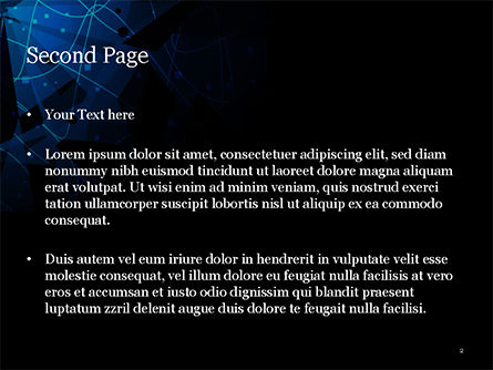 Abstrakter geometrischer blauer bär PowerPoint Vorlage, Folie 2, 15231, Abstrakt/Texturen — PoweredTemplate.com